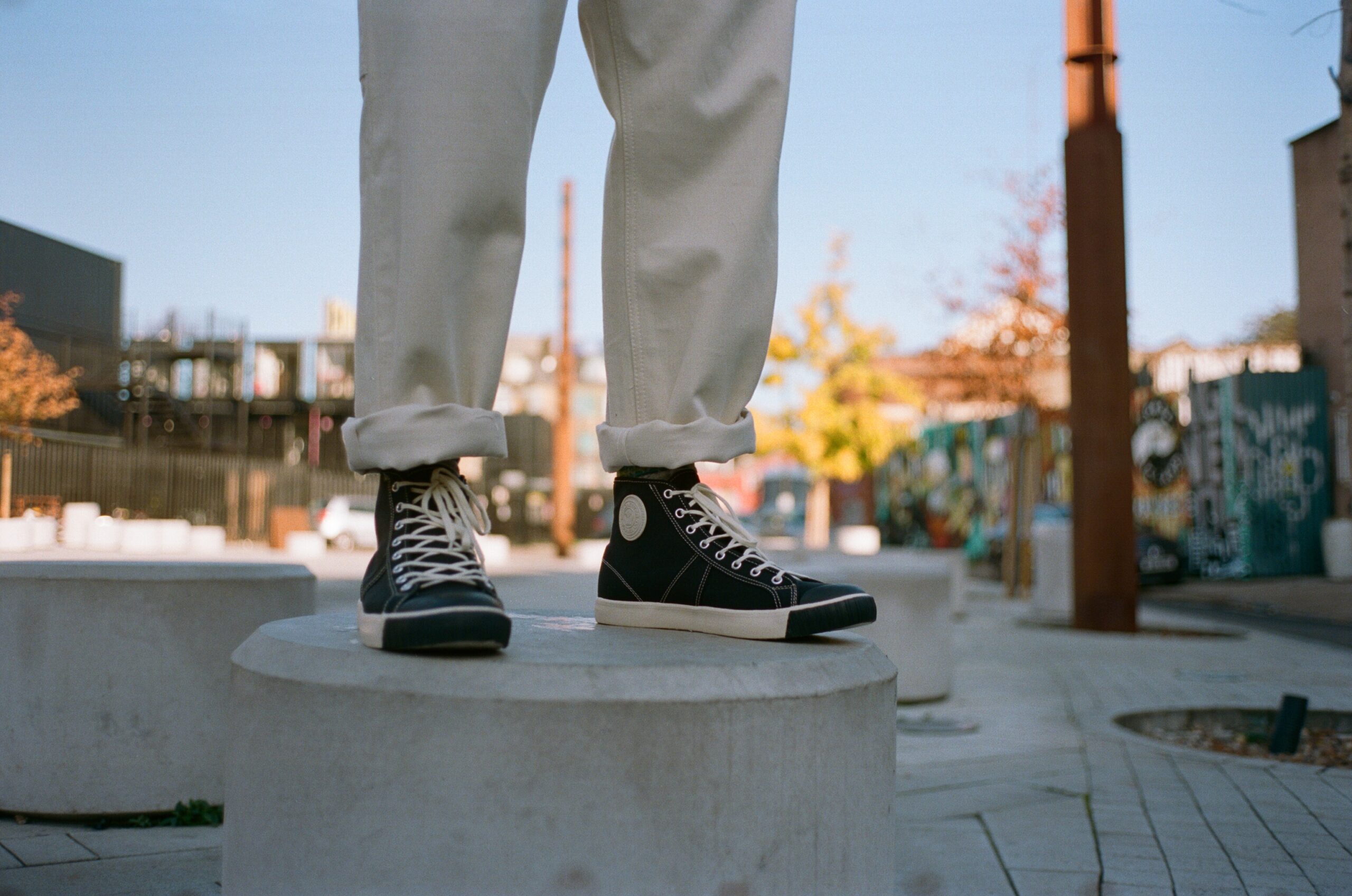 Coal Black National Treasure hi-top sneakers